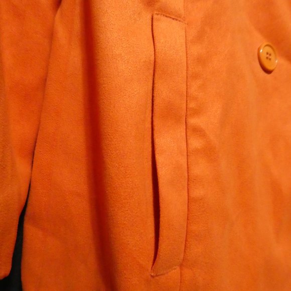 INFLUENCE DE NAF NAF | GWI 11 BL T 38 | Gorgeous Orange Pea Coat | NWOT - Picture 10 of 16